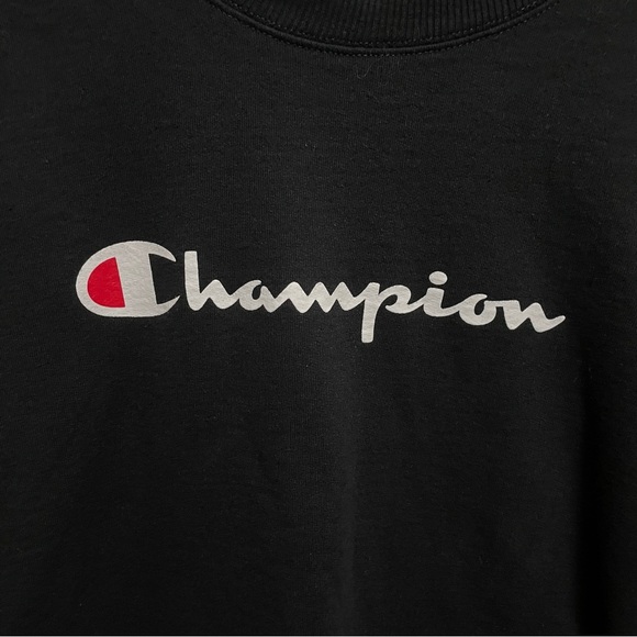 Champion Black Crewneck Sweatshirt Men’s Medium - Picture 4 of 11